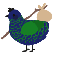 (unnamed), a navy and leaf chicken with a lace pattern