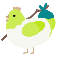 A white and lime chicken with a head pattern