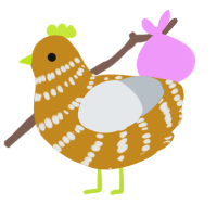(unnamed), a ochre and mist chicken with a bar pattern