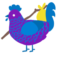 (unnamed), a violet and sapphire chicken with a lace pattern