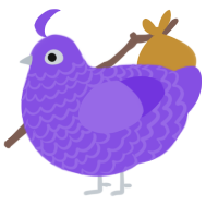 violetta, a blurple chicken with a lace pattern