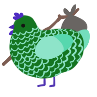 (unnamed), a leaf and mint chicken with a lace pattern