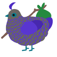 (unnamed), a grey and indigo chicken with a lace pattern