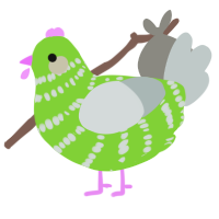 (unnamed), a grass and silver chicken with a bar pattern