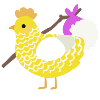 (unnamed), a yellow and white chicken with a lace pattern