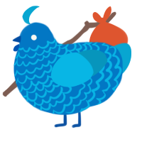 (unnamed), a sapphire and cerulean chicken with a lace pattern