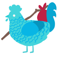 aqua 2mod, a aqua and cerulean chicken with a lace pattern