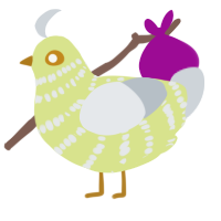 (unnamed), a lemon and mist chicken with a bar pattern