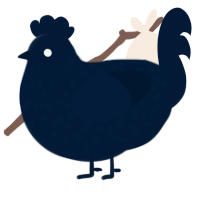 Darkness, a tumblr chicken with a speckle pattern