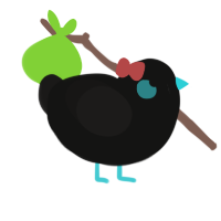 Lil Snips, a black and sable chicken