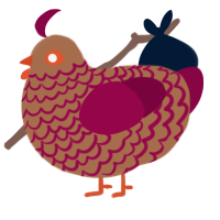 (unnamed), a brown and maroon chicken with a lace pattern