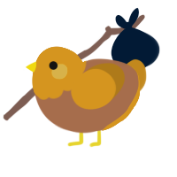 Gyaliaphobia, a brown and ochre chicken with a head pattern
