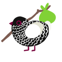 (unnamed), a black and white chicken with a lace pattern