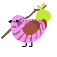 Kyle, a lavender and russet chicken with a bar pattern