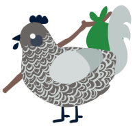 (unnamed), a grey and silver chicken with a double-lace pattern