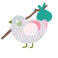 blossom, a mist and rose chicken with a lace pattern