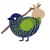 (unnamed), a navy and chartreuse chicken with a lace pattern
