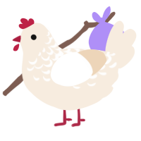 (unnamed), a cream chicken with a half-lace pattern