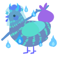 Spectre, a grey and wine chicken with a bar pattern