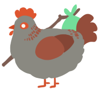 (unnamed), a ash and russet chicken with a neck-band pattern