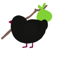(unnamed), a black chicken with a half-lace pattern