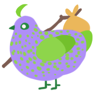 (unnamed), a lilac and grass chicken with a speckle pattern