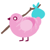 xxy pink, a pink chicken with a half-bar pattern