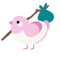 Sakura Meeku, a white and pink chicken with a head pattern