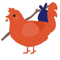 (unnamed), a vermilion chicken