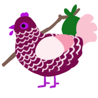 (unnamed), a wine and rose chicken with a lace pattern
