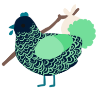 A tumblr and spring chicken with a double-lace pattern