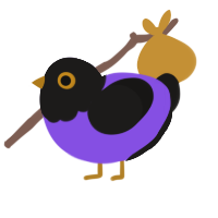 (unnamed), a blurple and sable chicken with a head pattern