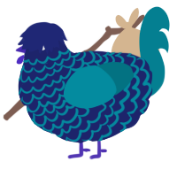 (unnamed), a navy and sea chicken with a lace pattern