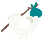 Light, a white chicken with a lace pattern