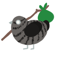 (unnamed), a grey and sable chicken with a bar pattern