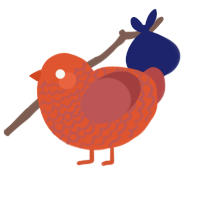 (unnamed), a vermilion and red chicken with a lace pattern
