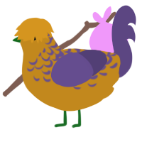 superb, a ochre and overcast chicken with a half-lace pattern