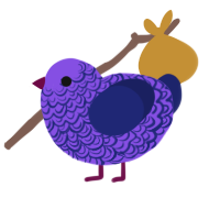(unnamed), a blurple and navy chicken with a double-lace pattern