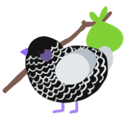 (unnamed), a black and mist chicken with a lace pattern