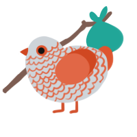 (unnamed), a mist and vermilion chicken with a lace pattern
