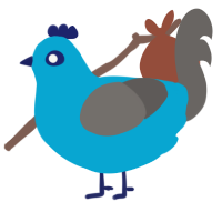 (unnamed), a cerulean and grey chicken