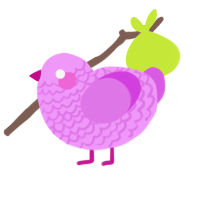 You are so cute, a lavender and orchid chicken with a lace pattern
