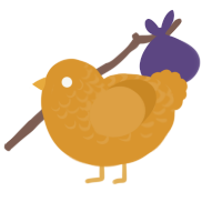 (unnamed), a orange chicken with a half-lace pattern