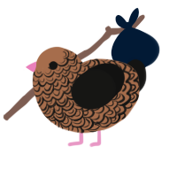 (unnamed), a brown and black chicken with a double-lace pattern