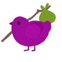 Plum, a plum chicken with a lace pattern
