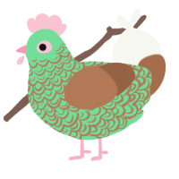 (unnamed), a spring and brown chicken with a double-lace pattern
