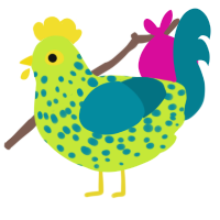 (unnamed), a lime and sea chicken with a speckle pattern