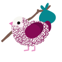 (unnamed), a white and wine chicken with a double-lace pattern