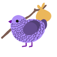 grape, a lilac and overcast chicken with a lace pattern