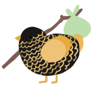 fools gold, a sable and honey chicken with a lace pattern